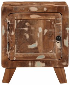 Κομοδίνο 40x32x46 cm Στερεό ξύλο αναγεννημένο - Καφέ