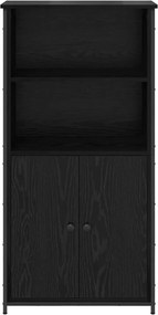 vidaXL Highboard Μαύρη Οξυά 62 x 36 x 121,5 εκ Επεξεργασμένο ξύλο