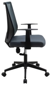 Καρέκλα γραφείου διευθυντή Ghost pakoworld με ύφασμα mesh χρώμα μαύρο - γκρι - Ύφασμα - 069-000008