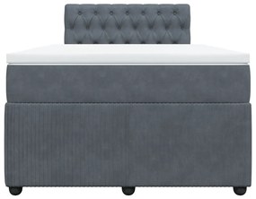 ΚΡΕΒΑΤΙ BOXSPRING ΜΕ ΣΤΡΩΜΑ ΣΚΟΥΡΟ ΓΚΡΙ 120X200 ΕΚ. ΒΕΛΟΥΔΙΝΟ 3290017