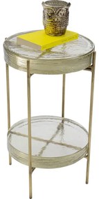 Βοηθητικό Τραπέζι Ice Διάφανο-Χρυσό 30x30x50εκ - Χρυσό