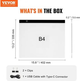 VEVOR B4 LED Light Board USB Powered Tracing Light Pad for Diamond Painting