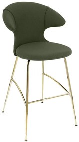 Σκαμπό Μπάρ Time Flies 590-05C5912-1 51x56x112cm Racing Green-Brass Umage