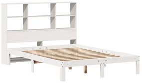 vidaXL Κρεβάτι Βιβλιοθήκη Χωρίς Στρώμα 150x200 εκ Μασίφ Ξύλο Πεύκου