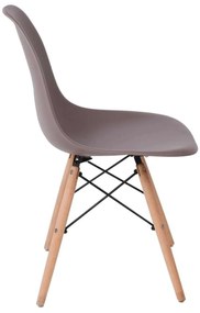 Καρέκλα Art Wood PP Sand Beige Συσκ.4τμχ 46x53x81cm