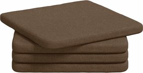 vidaXL Μαξιλάρια καθισμάτων 4 pcs Καφέ 40 x 40 x 3 cm ύφασμα