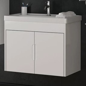 Έπιπλο Μπάνιου Πάγκος Με Νιπτήρα Ada 80 S3BADA080WHM 80x45x55/80×45cm White Κεραμικό,Mdf