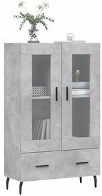 vidaXL Ντουλάπα Γκρι Σκυροδέματος 69,5 x 31 x 115 εκ. Επεξεργ. Ξύλο