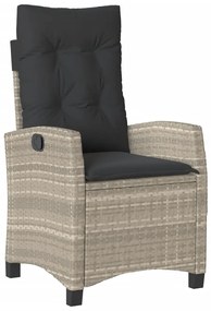 Σετ Τραπεζαρίας Κήπου 5 τεμ. Αν. Γκρι Συνθ. Ρατάν με Μαξιλάρια 3212844