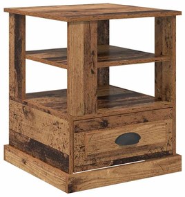 vidaXL Κομοδίνο με ράφι Παλαιό ξύλο 50 x 50 x 60 cm Επεξεργασμένο ξύλο