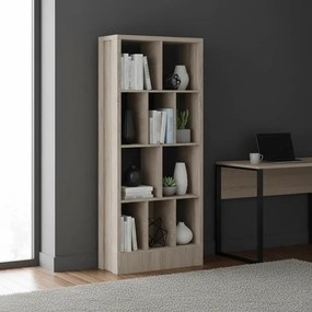Βιβλιοθήκη Dividre pakoworld sonoma oak μελαμίνης 80x30x181εκ