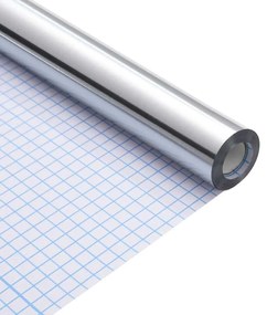 vidaXL Αυτοκόλλητο Επίπλου Άλλο Ασημί 90 x 500 cm PET