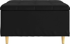 vidaXL Οθωμανικό αποθήκευσης Μαύρο 80 x 80 x 45 cm Τεχνητό δέρμα