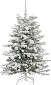 vidaXL Τεχνητό Χριστουγεννιάτικο Δέντρο με Άξονα Λευκό 120 cm