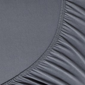 Σεντόνι Μακό King Size Με Λάστιχο (180x200+40) La Luna Charcoal Grey