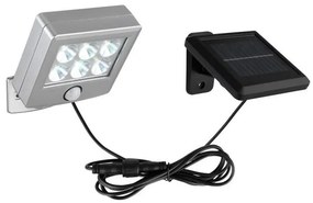 Ηλιακός Προβολέας 6xLED 0,5W Ασημί ΙΡ44 Ανιχνευτής Κίνησης 36493 Globo Lighting-36493-Ασημί 36493