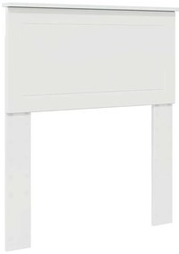 vidaXL Κεφαλάρι Λαμπερό Λευκό 75 cm Επεξεργασμένο ξύλο