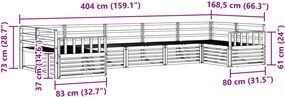 vidaXL Σειρά Καναπέ Εξωτερικού 7 pcs Φυσικό
