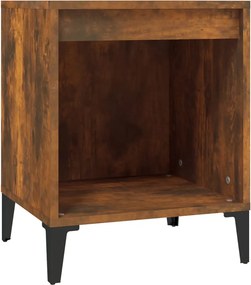 vidaXL Κομοδίνο Καπνιστή Δρυς 40x35x50 εκ.