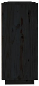 vidaXL Ντουλάπι Μαύρος 120x35x80 εκ. από Μασίφ Ξύλο Πεύκου