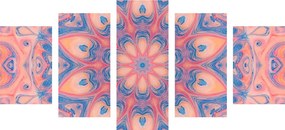 Υπνωτικό Mandala εικόνας 5 μερών - 200x100