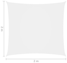 vidaXL Πανί Σκίασης Τετράγωνο Λευκό 2 x 2 μ. από Ύφασμα Oxford