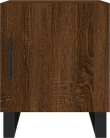 vidaXL Κομοδίνα 2 τεμ. Καφέ Δρυς 40 x 40 x 50 εκ. από Επεξεργ. Ξύλο