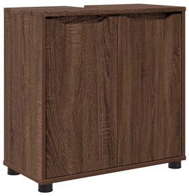 vidaXL Ντουλάπα νιπτήρα μπάνιου με ράφι Καφέ δρυς 60 x 30 x 60 cm