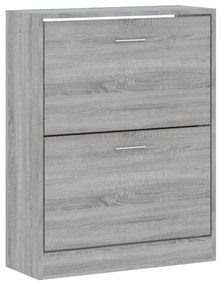 vidaXL Παπουτσοθήκη Γκρι Sonoma 63x24x81 εκ. από Επεξεργασμένο Ξύλο