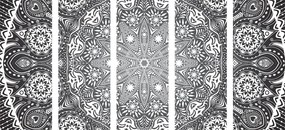 Εικόνα 5 τμημάτων πανέμορφη Μάνταλα με δαντέλα σε μαύρο & άσπρο - 200x100