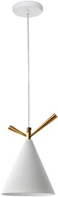 POWERTECH φωτιστικό οροφής HLL-0067, E27, Φ15, μεταλλικό, λευκό