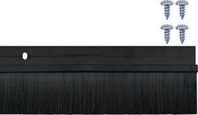 vidaXL Σφραγίδες πόρτας με βούρτσες που προσαρτώνται 2 pcs Μαύρο