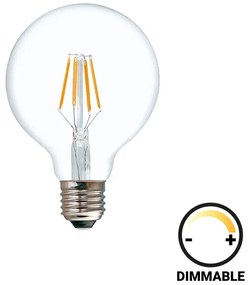 Λαμπτήρας LED G95 Bulb pakoworld dimmable 4W E27 200-220V clear