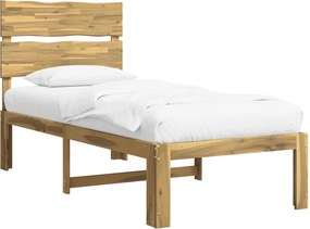 vidaXL Μονό Κρεβάτι με Κεφαλάρι ROSTOCK Λευκό 100 x 200 cm