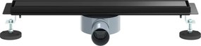 vidaXL Σιφόνι ντους 2-σε-1 με 360° σιφόνι Μαύρο 50 cm
