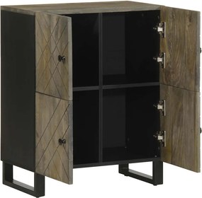 vidaXL Μπουφές Μαύρο 60x33x75 cm Μασίφ Ξύλο Μάνγκο