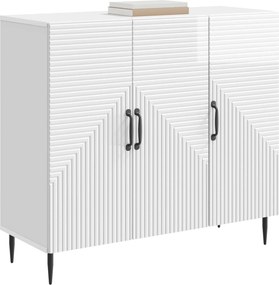 vidaXL Πλαϊνό γραφείο Γυαλιστερό Λευκό 89 x 34,5 x 80 εκ