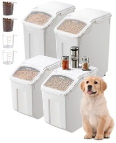 VEVOR 15Lx2 + 20Lx2 Ingredient Storage Container Airtight Kitchen Flour Bin