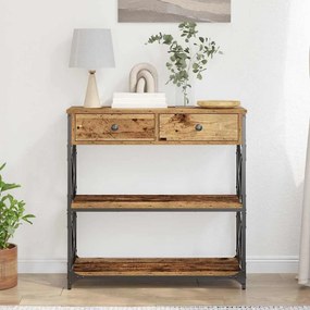 vidaXL Κονσόλα Τραπέζι Παλαιό ξύλο 75 x 28 x 75 εκ