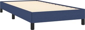 vidaXL Σκελετός Κρεβατιού Χωρίς Στρώμα Μπλε 90x200 εκ. Υφασμάτινο