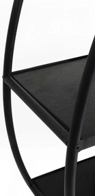 Βιβλιοθήκη Mason Στρόγγυλη Μαύρη 175x180 εκ. 175x35x180εκ - Μαύρο