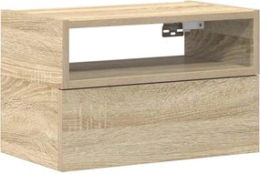 vidaXL Κομοδίνο Επιτοίχιο Sonoma Δρυς 45x26x28,5 εκ.