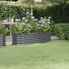 vidaXL Ζαρντινιέρα Ανθρακί 152x40x36 εκ Γαλβανισμένος χάλυβας