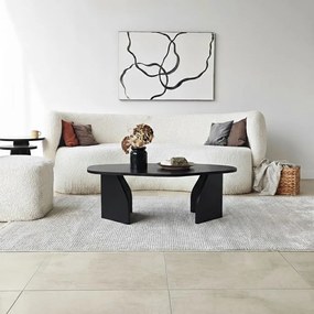 Τραπεζάκι Σαλονιού Μαύρο IFRAPRA 100x60x35
