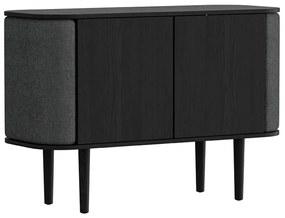 Μπουφές Treasures Horizons S 5106C709-04 109x43x75cm Black Oak-Dark Grey Umage Steel,Wood