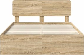 vidaXL Σκελετός Κρεβατιού Sonoma Δρυς 160 x 200 cm