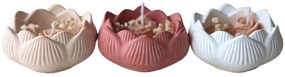 Κεριά Σόγιας Σε Δοχεία Glamour (Σετ 3Τμχ) 447FLD1142 8x5x8cm Multi Aberto Design Τσιμέντο