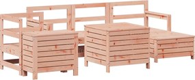 vidaXL Καναπές Κήπου Σετ 7 Τεμαχίων από Μασίφ Ψευδοτσούγκα Ελάτης