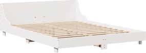 vidaXL Σκελετός Κρεβ. Χωρίς Στρώμα Λευκό 160x200 εκ Μασίφ Πεύκο