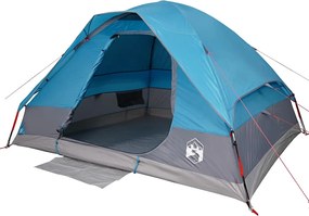 vidaXL Σκηνή Κάμπινγκ 4 Ατόμων Αδιάβροχη Μπλε